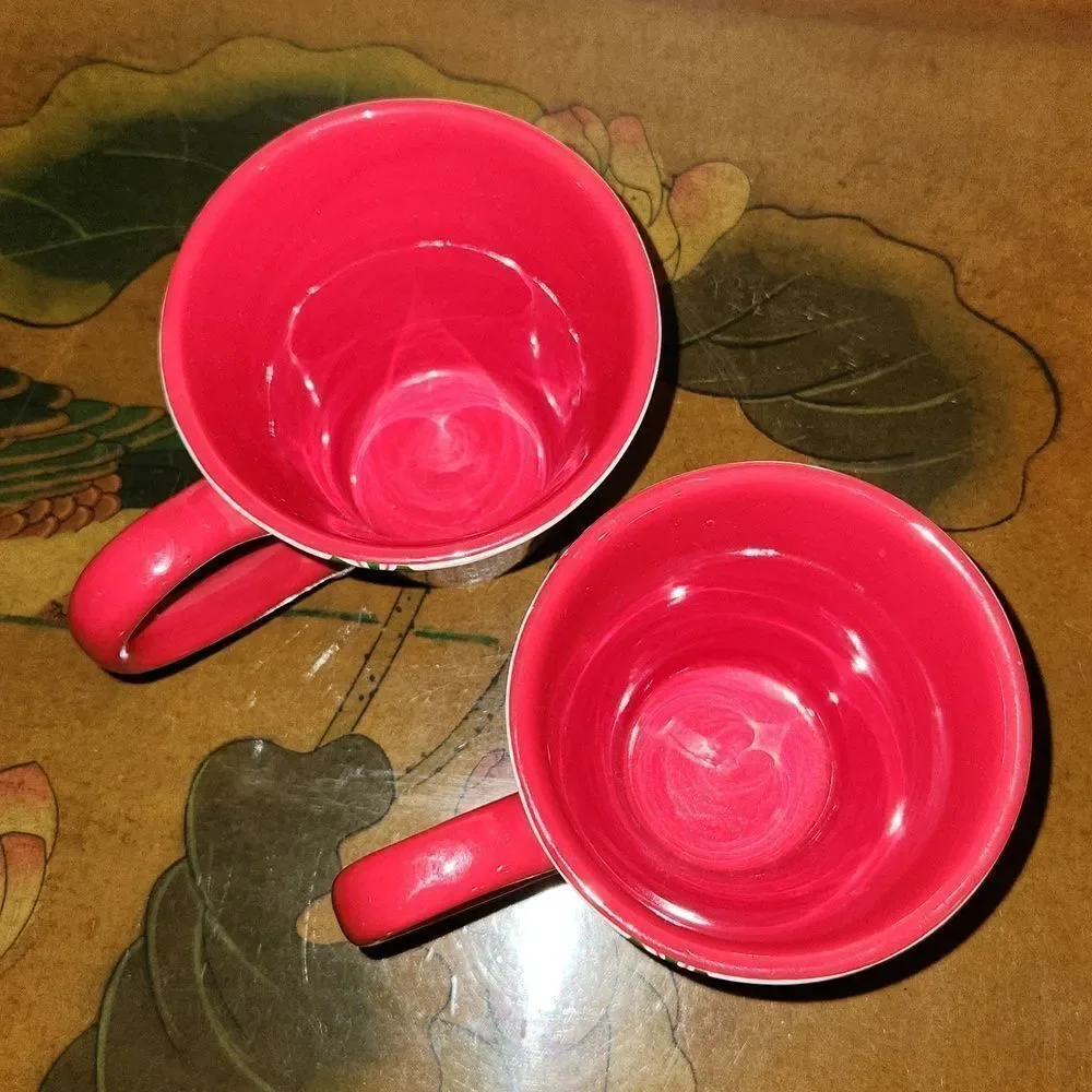 Pier 1 Imports Candy Cane Cup Mug 10oz. Set of 2